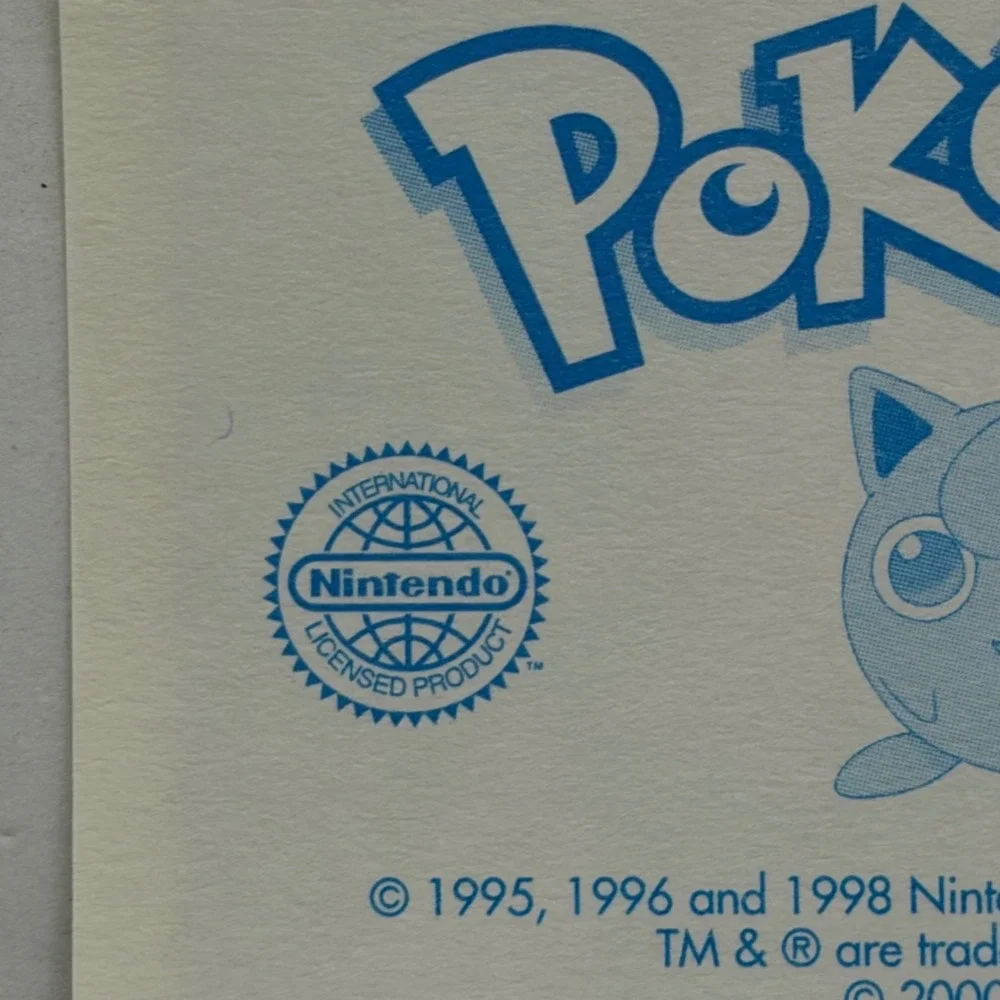 Pokemon Ash Ketchum Merlin Sticker 2000 Nintendo Merlin Collections #10 Vintage